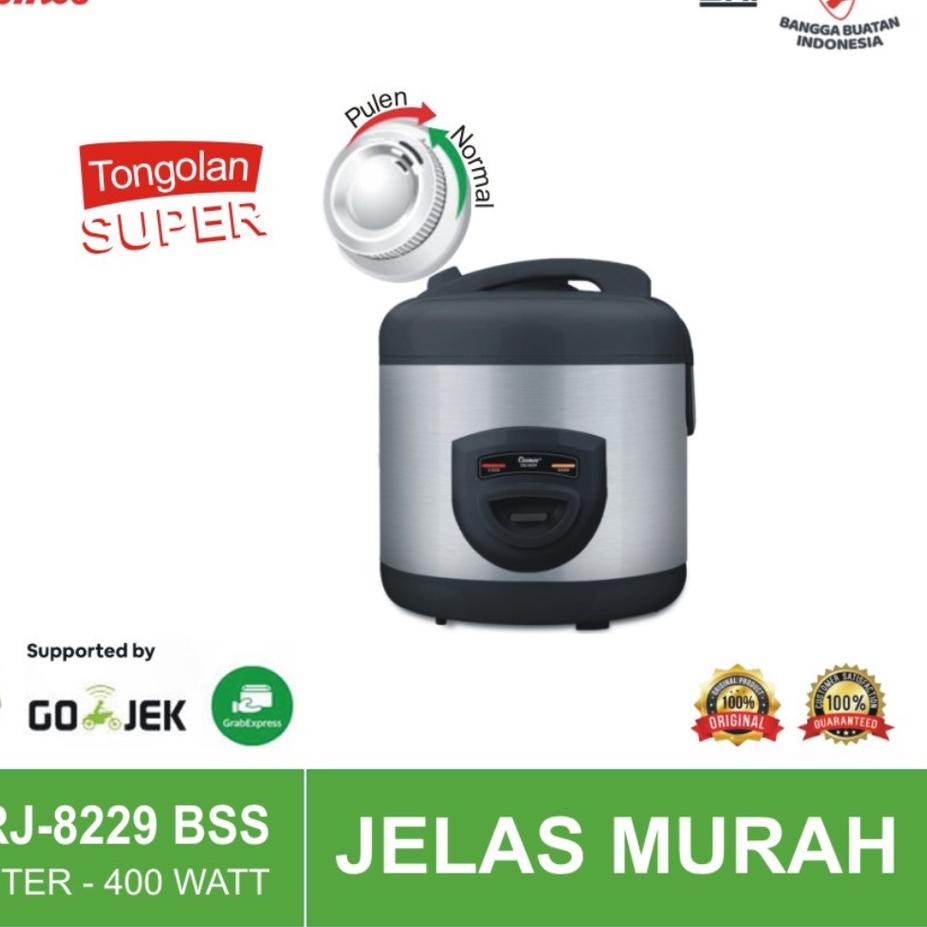 Terpercaya Magic Com / Rice Cooker 3in1 Cosmos 2 Liter CRJ8229BSS (Black Stainless Steel) / CRJ-8229