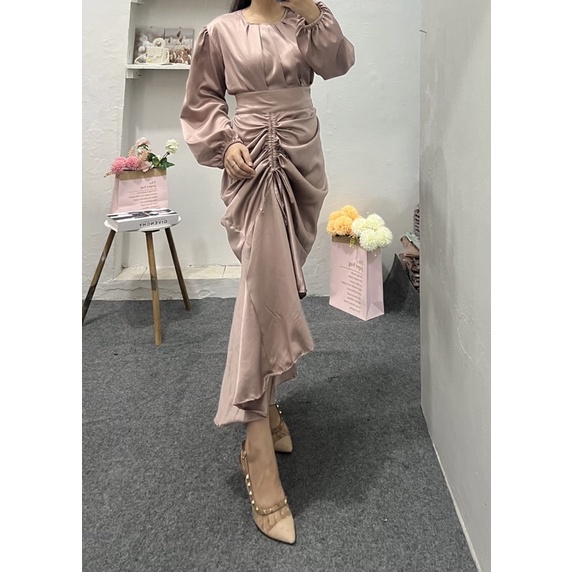 Cherry_ Gamis Turkey / Gamis Malaysia Arabian bahan Silk Premium