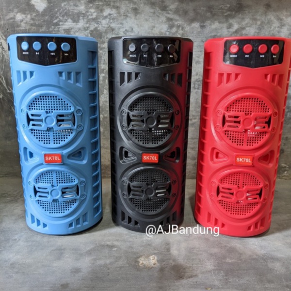 Jual Speaker SK 70L Dual 3 Bazooka Speaker Bluetooth Wireless USB Micro Sd Murah