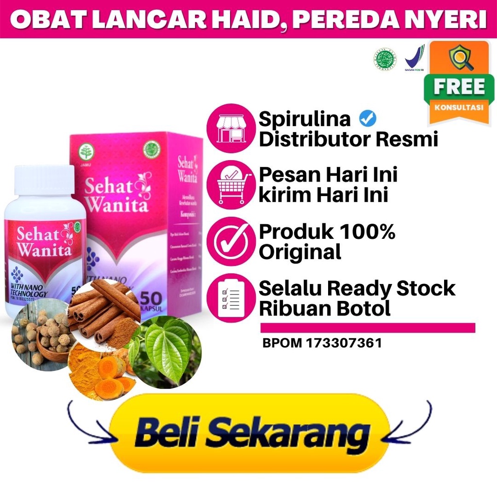 Obat Lancar Haid Pereda Nyeri Haid Pelancar Haid Hed Mens Datang Bulan Menstruasi Herbal Alami Kapsu