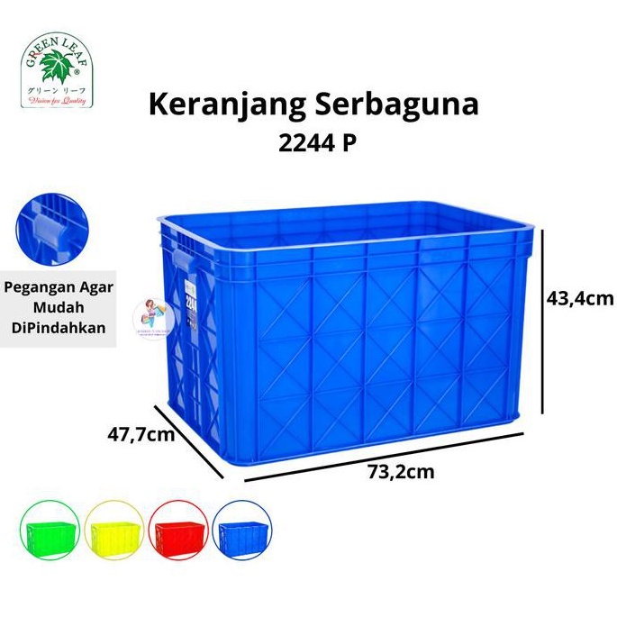 Keranjang Industri Krat Green Leaf Container Box 2244P