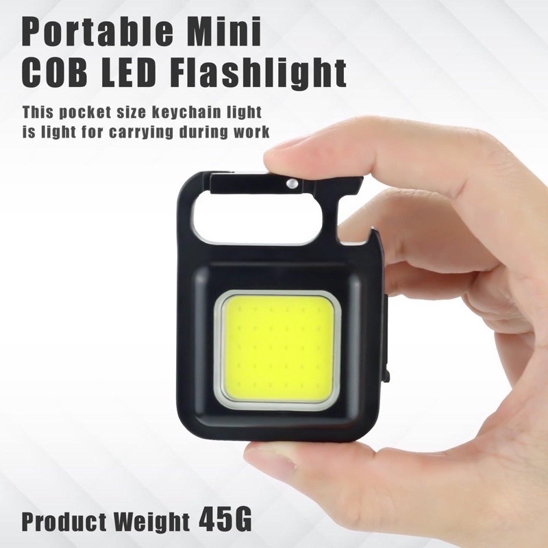 Mini Cob Keychain Lampu Senter Led Portable Light Usb Rechargeable Emergency  Dengan Gantungan Kunci camping kemah SAKU BY SMOLL