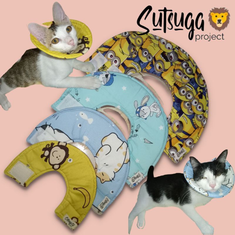 Collar / Kolar Kain Busa Tipis dan Lembut/ Corong Leher Kucing & Anjing