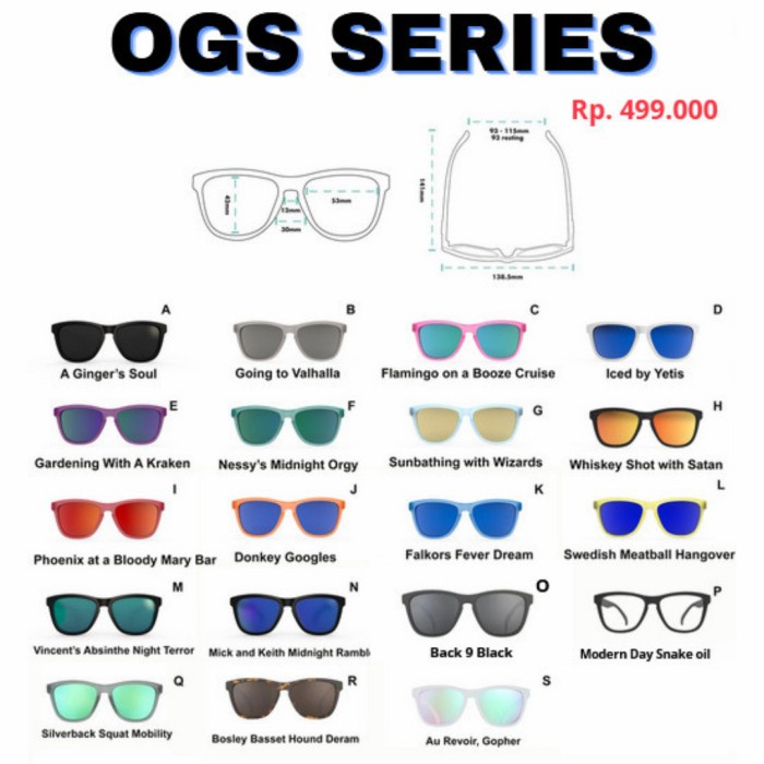 Kacamata Olahraga Kacamata Goodr Og Running Sunglasses Kacamata Hitam Sepeda Lari Goodr