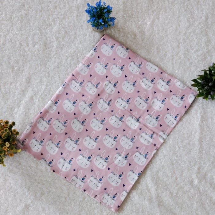 Kain Kain Katun Rayon Meteran Motif Anak Lucu Kucing 150