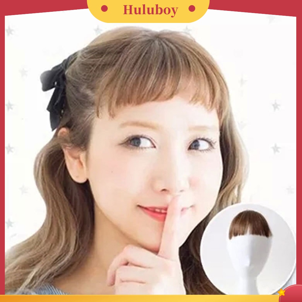 Wig Poni Rambut Palsu Ekstensi Tipis / Tebal Untuk Perempuan