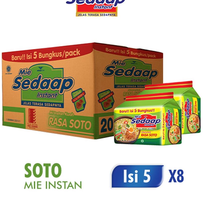 

Mie Sedaap Soto 75gr isi 5 x 8 pack (1 box)