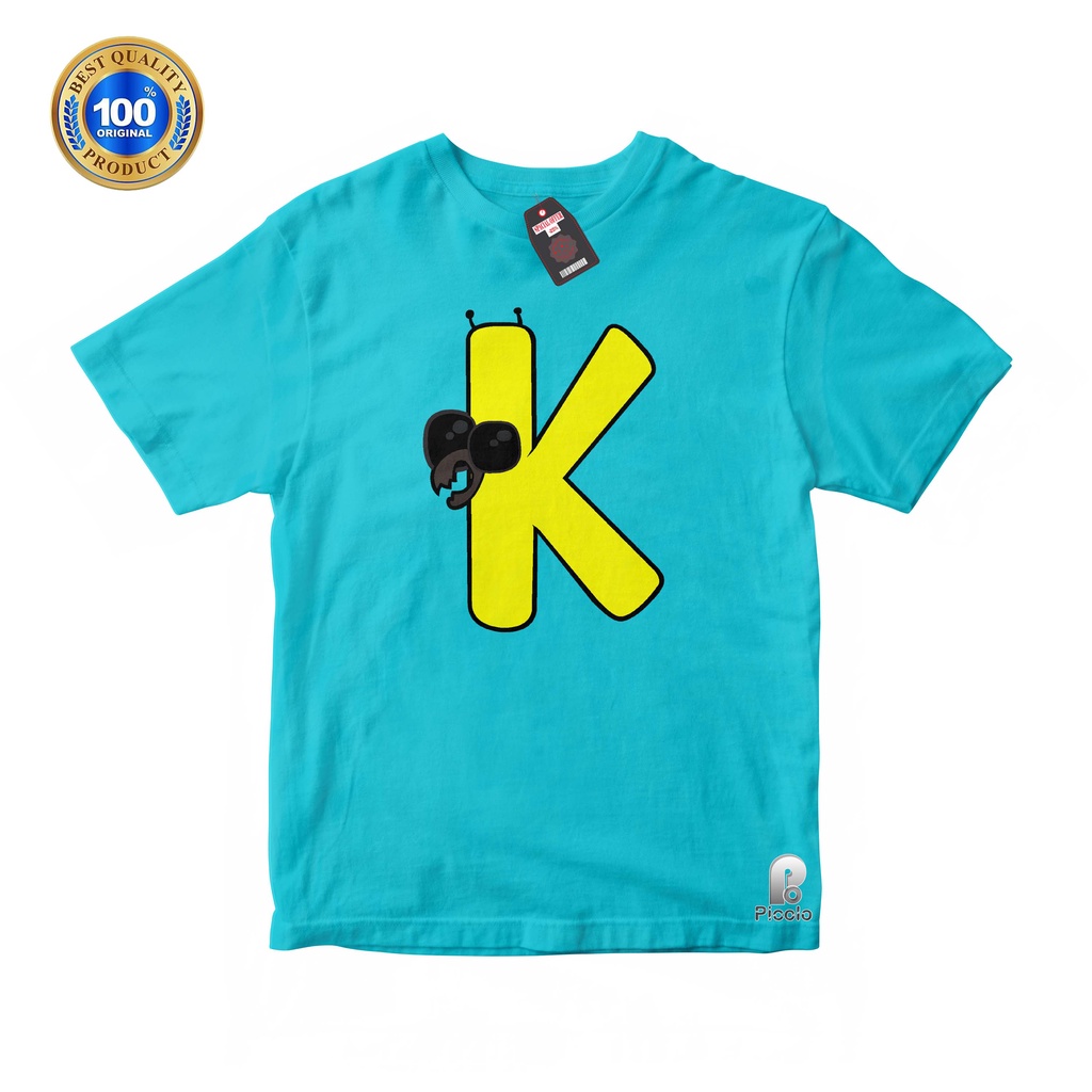 BAJU ANAK KAOS ATASAN ANAK KARAKTER K ALPHABET LORE UNISEX Bahan COTTUN (FREE NAMA)