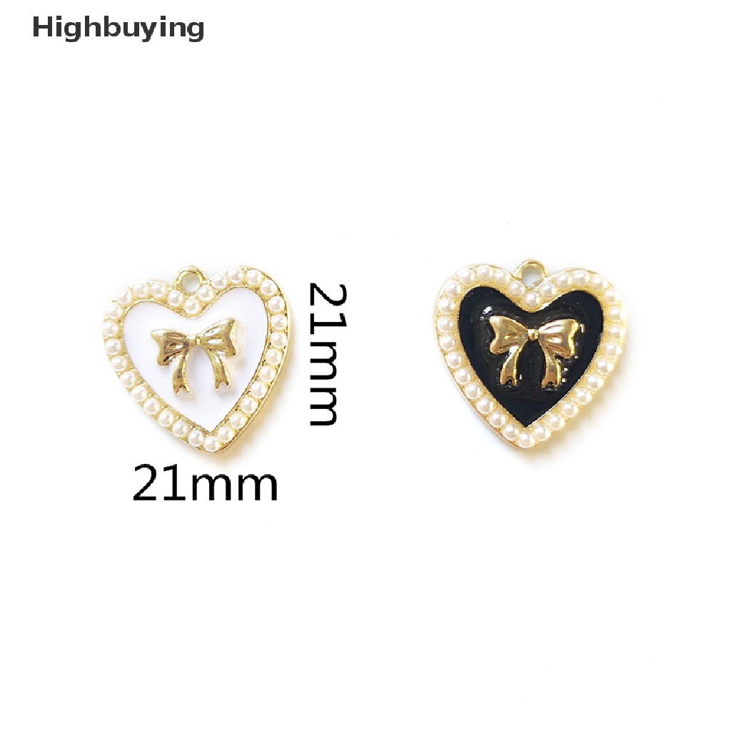 Hbid Zinc Alloy Ch Imitasi Mutiara Busur Hati Ch 21mm Atau DIY Membuat Perhiasan Curah Grosir Anting Ch Glory