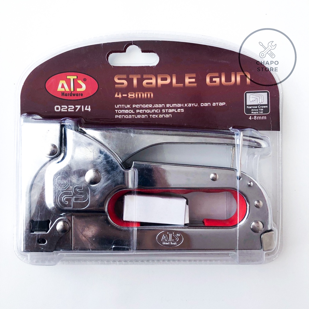 ATS staples steples tembak 4 - 14mm staple stapler gun tacker 4 - 14mm stapler hekter heckter jok