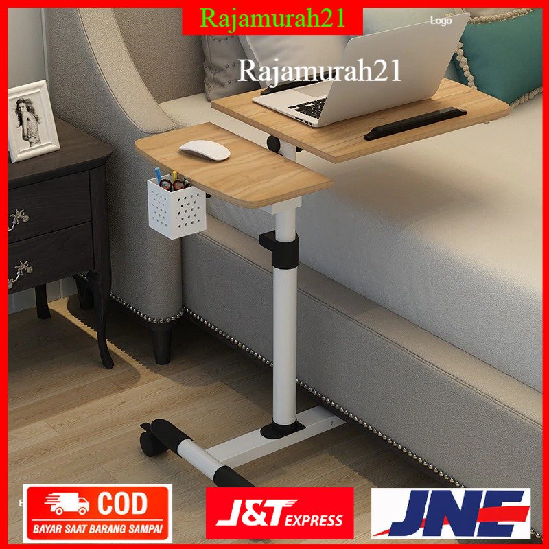 LOVOL Meja Laptop Lipat Portable Rotate Standing Desk Telescopic for Bed - C02Y - Brown - 7RTB0HBR