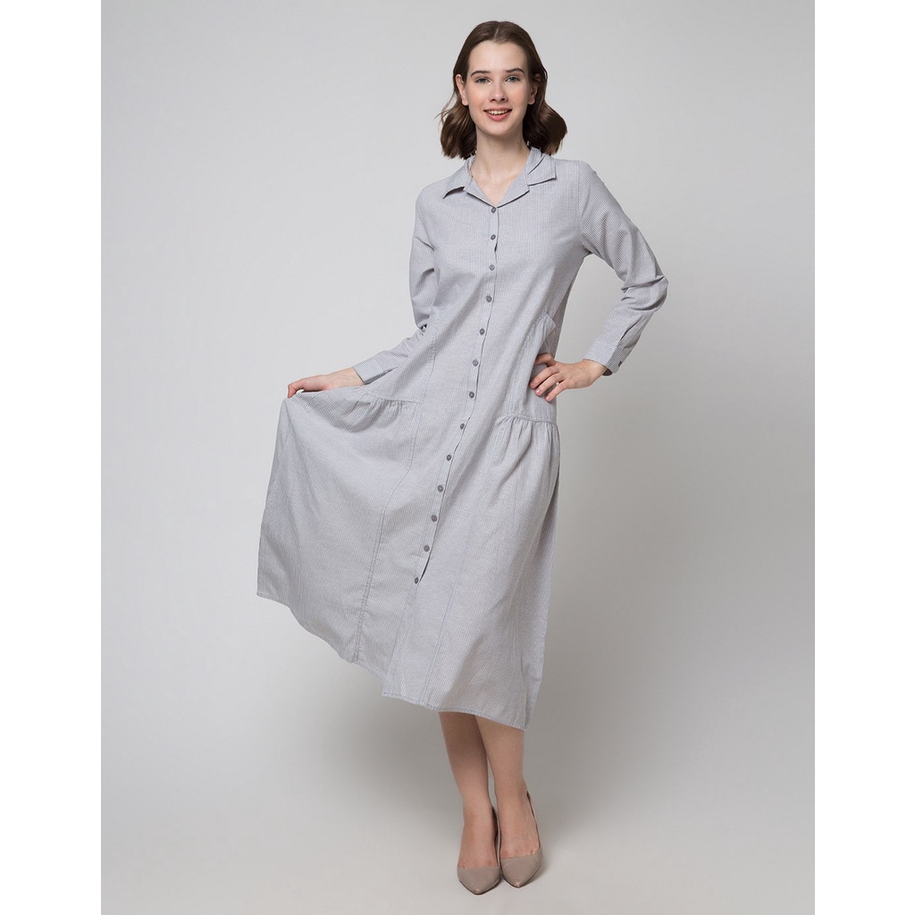 Triset Casual Dress Kemeja Rumbai Wanita 115622597