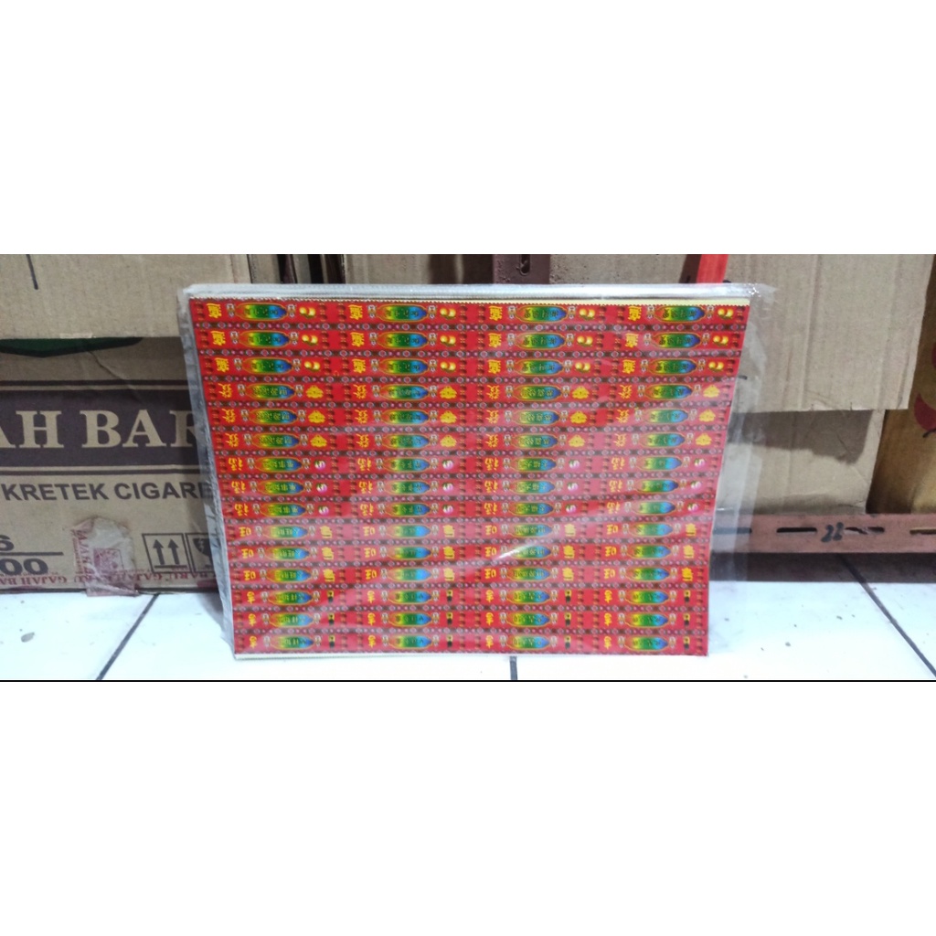 Lem stiker buah / kertas merah sembahyang