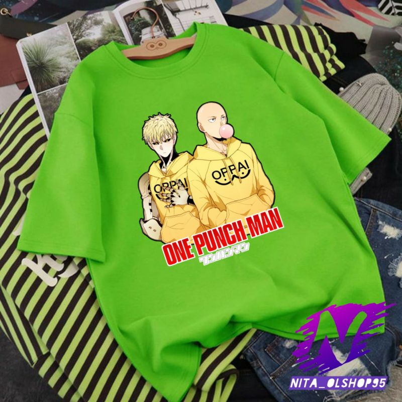 baju anak kaos anak saitama dan genos one punch man