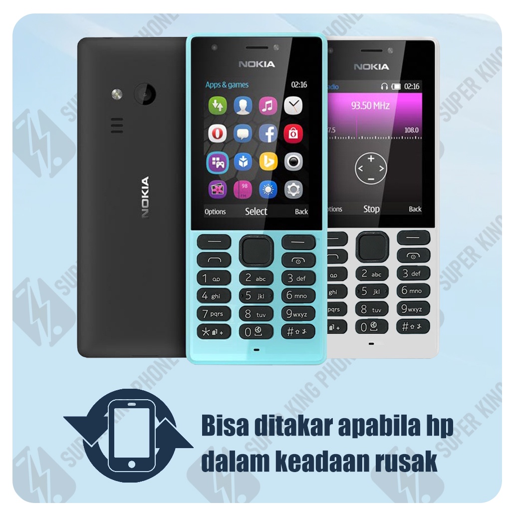 Super King Nokia 216 Mobile Phone dual SIM HP murah jadul Garansi Toko