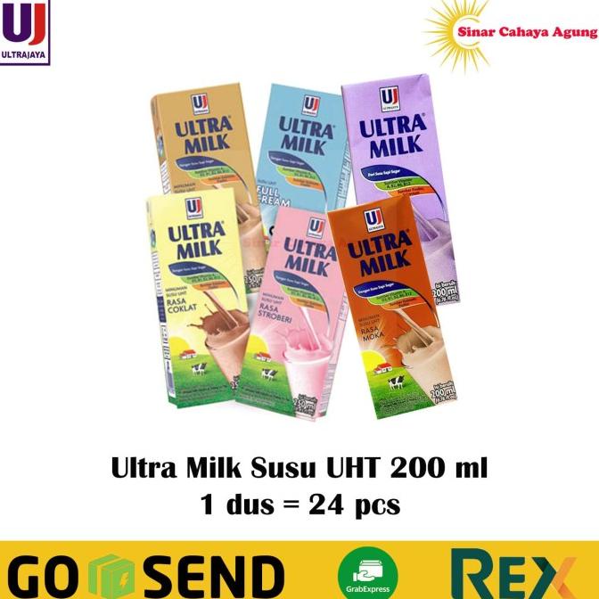 

( 1 dus = 24 pcs ) Susu UHT Ultra Milk 200 ml Ultrajaya TERLARIS TERPERCAYA ORIGINAL