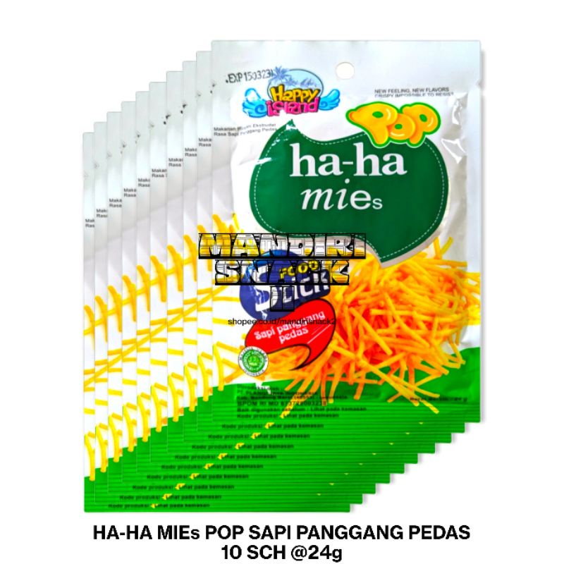 HAHA MIE POP RASA SAPI PANGGANG PEDAS