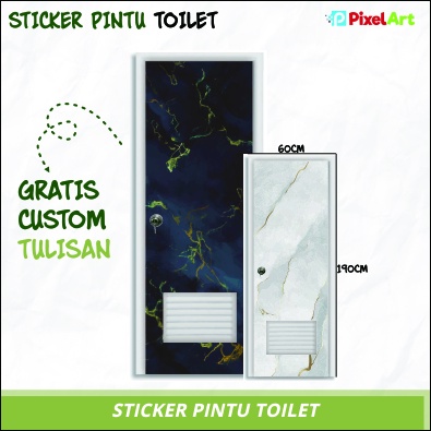 STICKER PINTU KAMAR MANDI MARMER STIKER KAMAR MANDI MOTIF MARMER