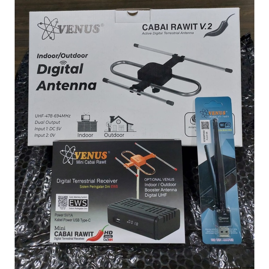 Set Top Box Mini TV DIGITAL DVB T2 /DVBT2 Venus Cabai Rawit Mini