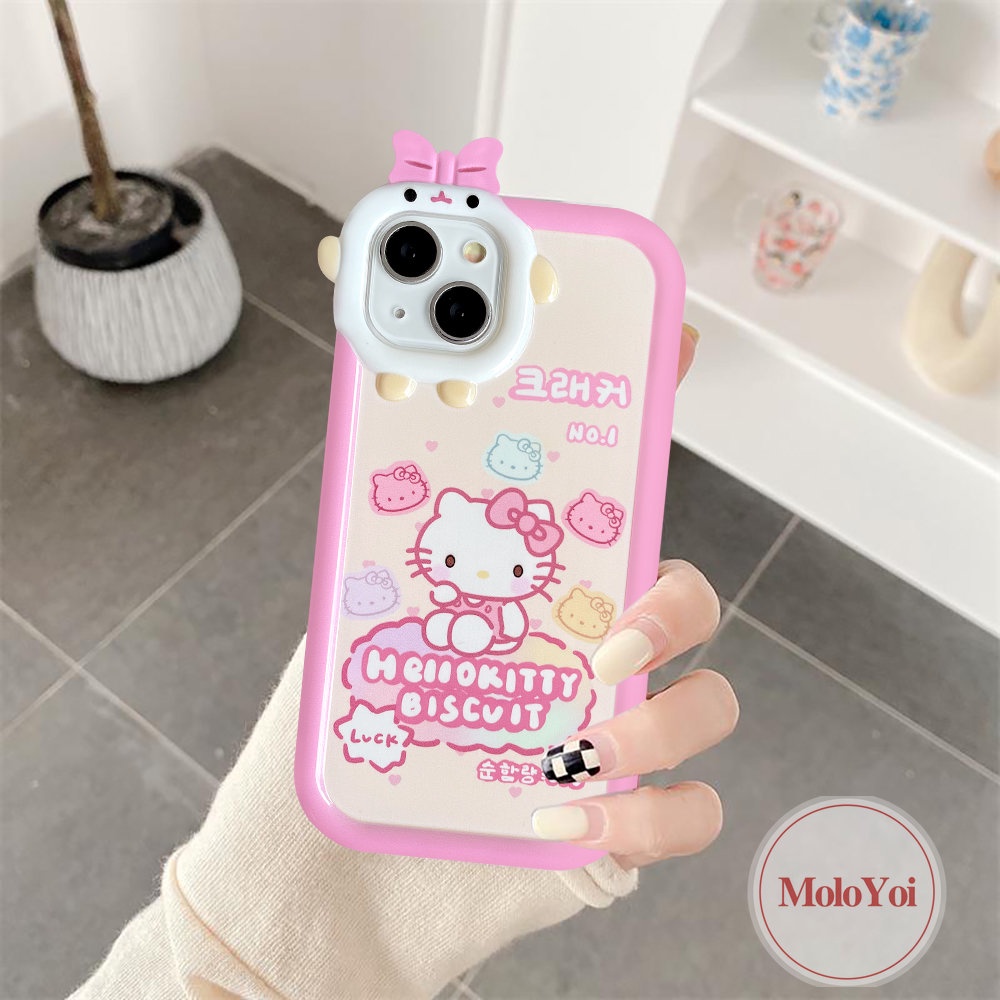 Soft Case Motif Kartun Hello Kitty 3D Untuk iPhone 11 14 12 13 Pro MAX 6 6s 7 8 14 Plus XR X XS MAX SE 2020