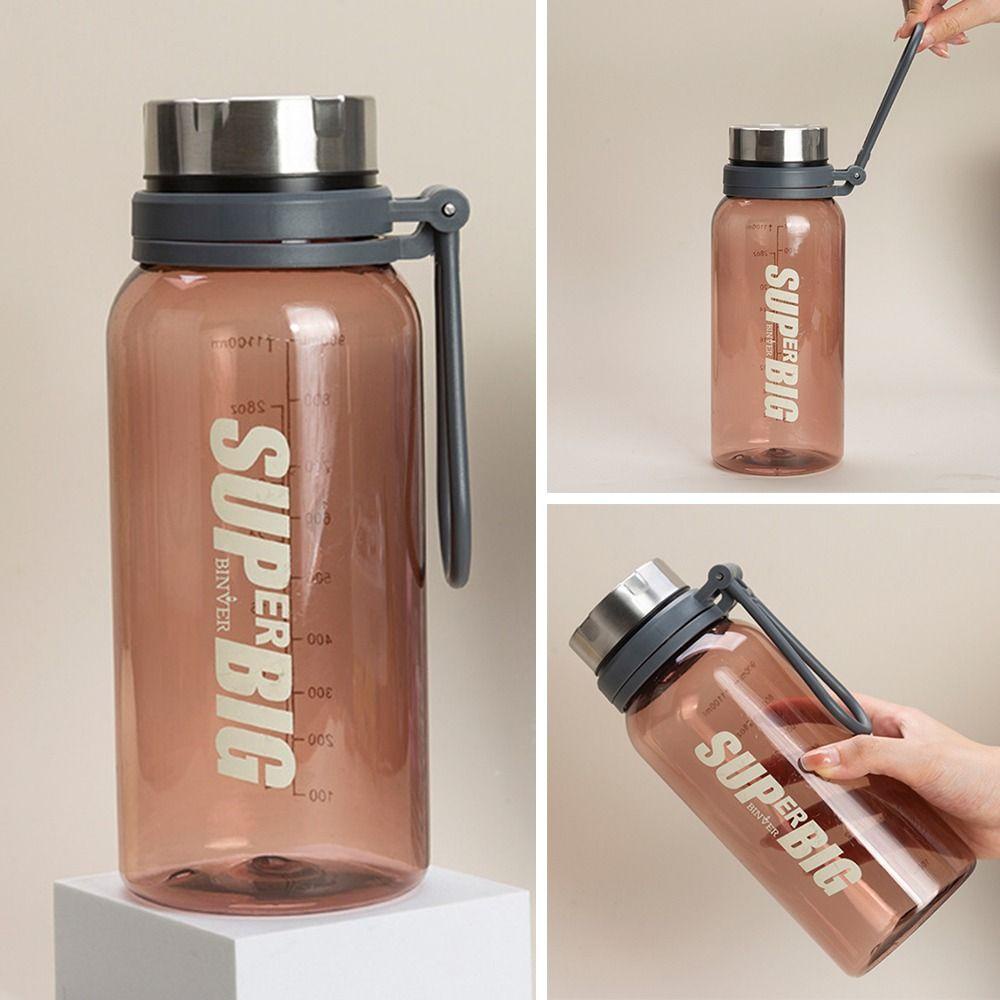 Top 1160ml Sports Water Bottle Botol Minum Frosted Plastik Portable