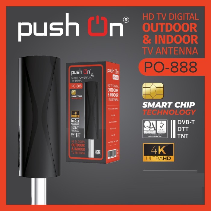 ANTENA TV DIGITAL PUSH ON 888