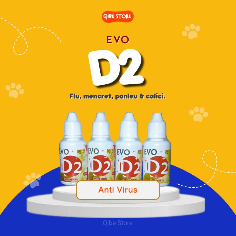 Jual EVO D2 DROP Vitamin D2 Antivirus / Obat flu, panleu & calici