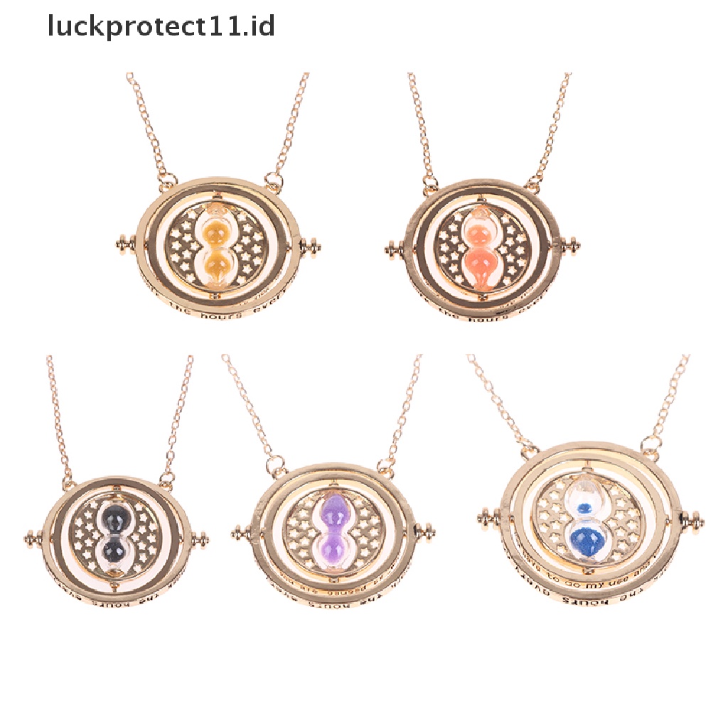 /Fashion Hot//// Harry Potter Kalung Time Turner Kalung 3D Jam Pasir Kalung Rotag Berputar.