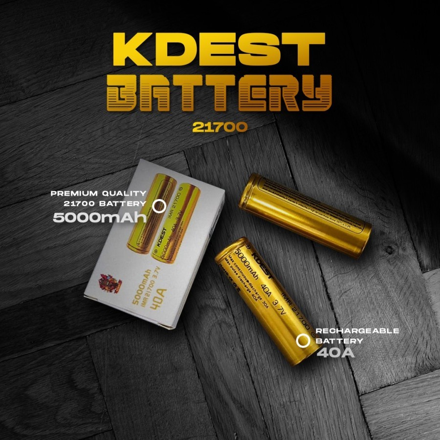 Authentic Kdest IMR 21700 5000Mah 40A Flat Top Battery