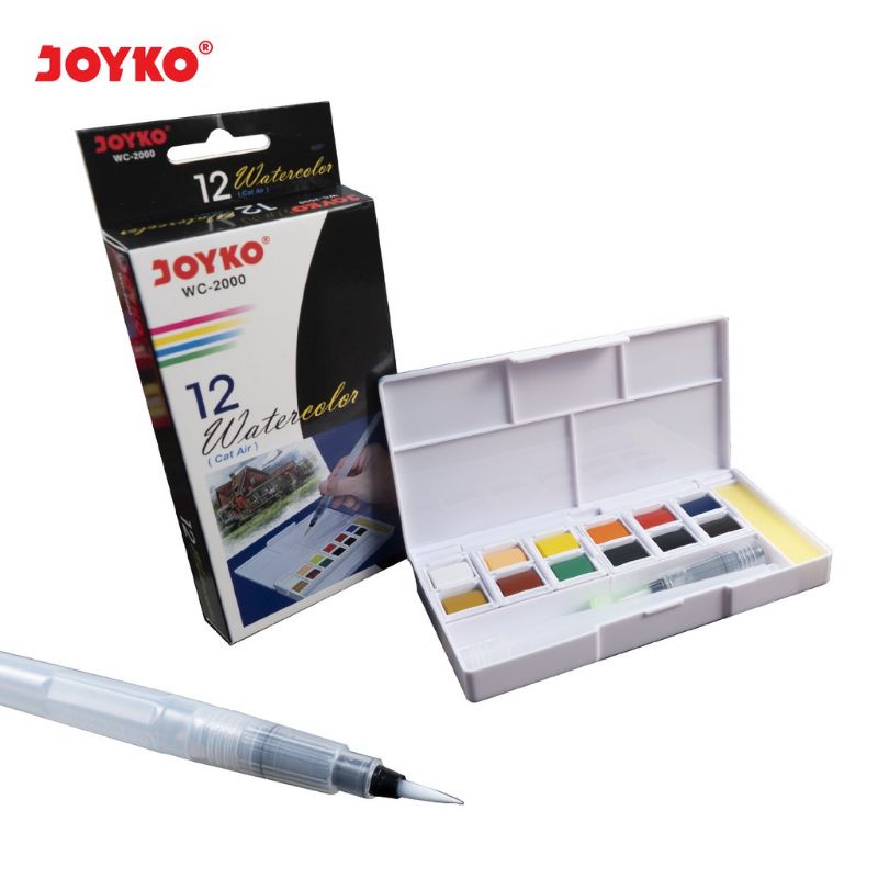 

joyko watercolor solid 12 warna