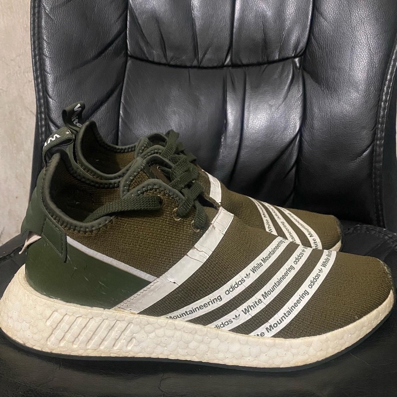 Adidas NMD R2 white mountaineering trace olive original second bekas