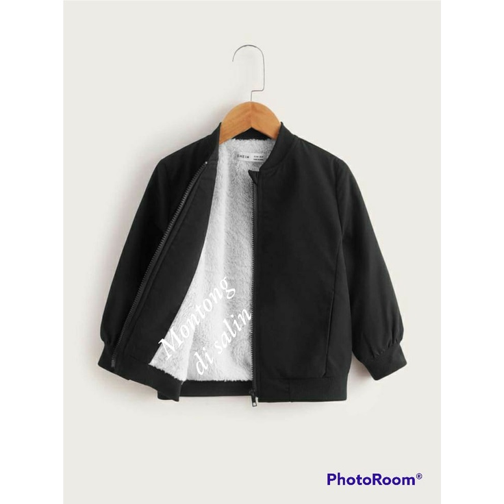JAKET BOMBER ANAK BULU POLIESTER  BAHAN IMPOR 008