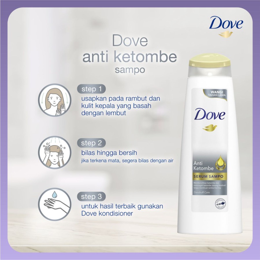 Dove | Serum Shampo 135ml | Anti Ketombe | Dandruff Care Serum ZPTO