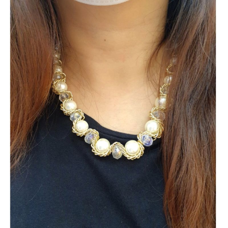 Kalung etnik mutiara pearl Fashion Import Tidak luntur Kalung pearl Premium Quality Fashion 9288