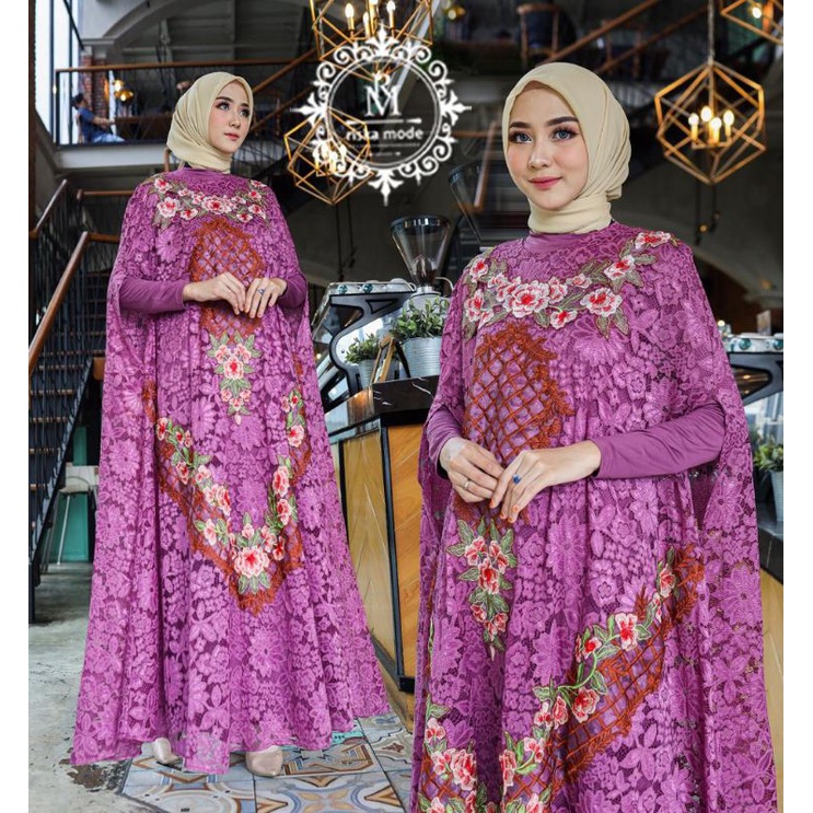 FASHION MUSLIM//KAFTAN BRUKAT SLAVINA FREE INNER GAMIS//GAMIS PESTA//SERGAMAN WISUDA//KAFTAN TERBARU//By Riska Mode