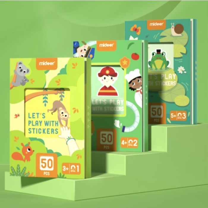 Buku Mideer Let'S Play With Sticker Buku Stiker Anak Kids Book