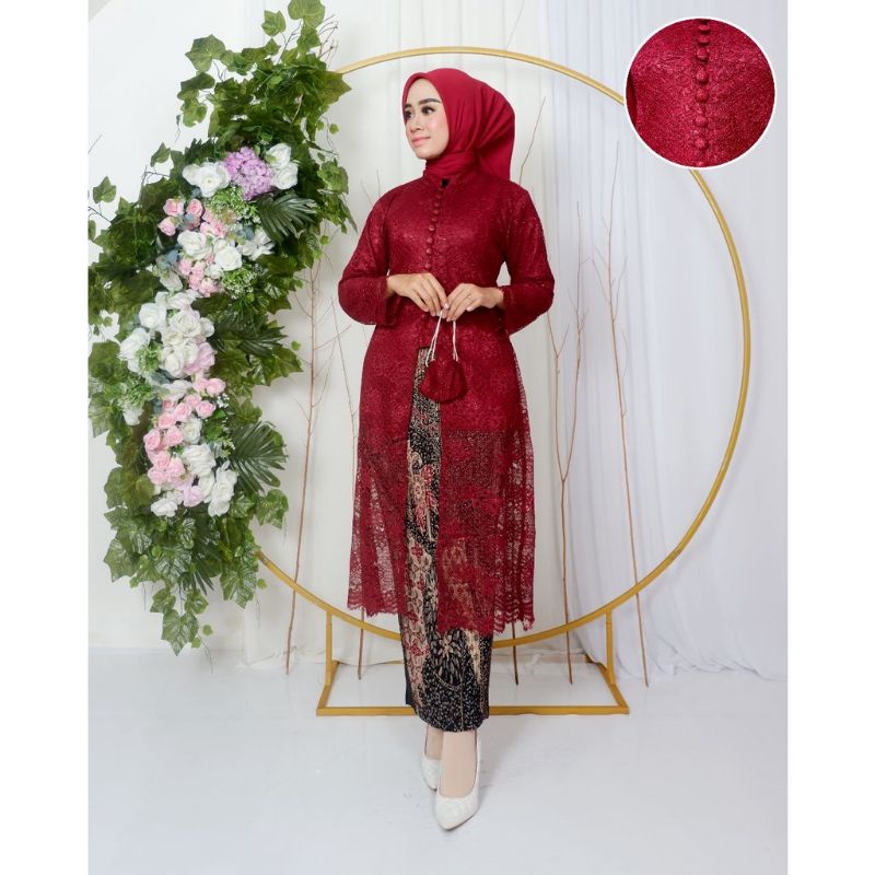 stelan kebaya tunik brokat| tunik busui| kebaya wisuda| kebaya pesta| kebaya modern| kebaya kekinian| tunik wisuda| tunik pesta| kebaya seragaman