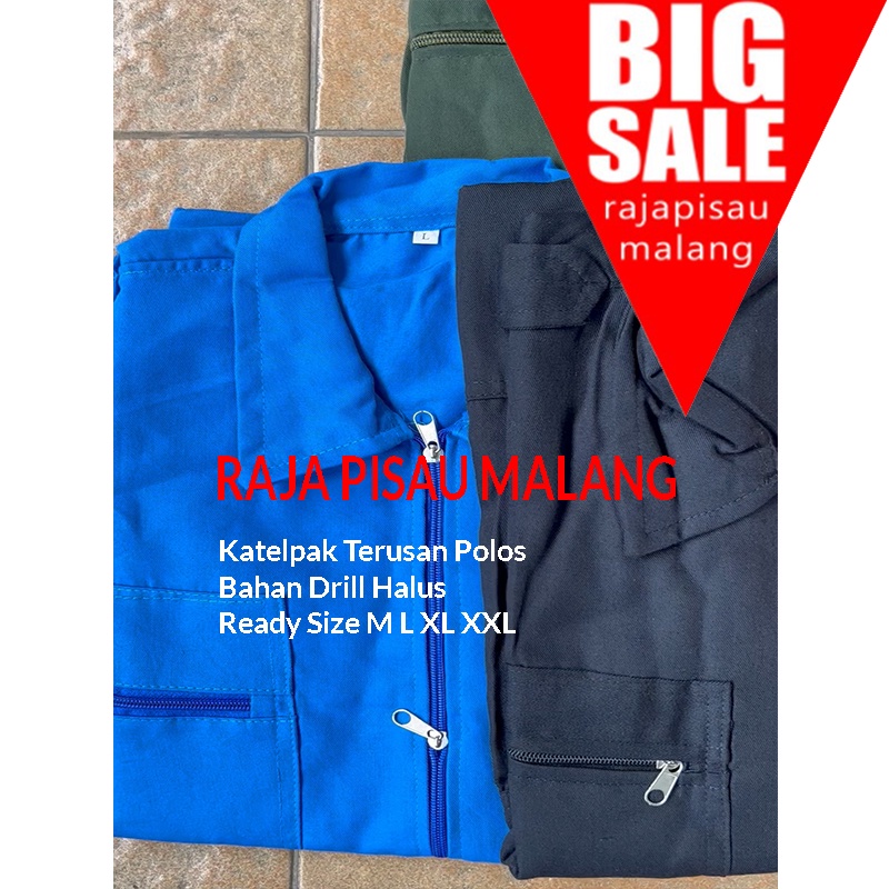 Setelan Werpack Safety Polos | wearpack bengkel | baju bengkel | seragam kerja proyek Bahan Drill Pakaian