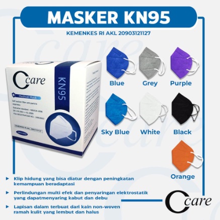 MASKER KN95 DUCKBILL C-CARE PRO 5 PLY ISI 20 PCS