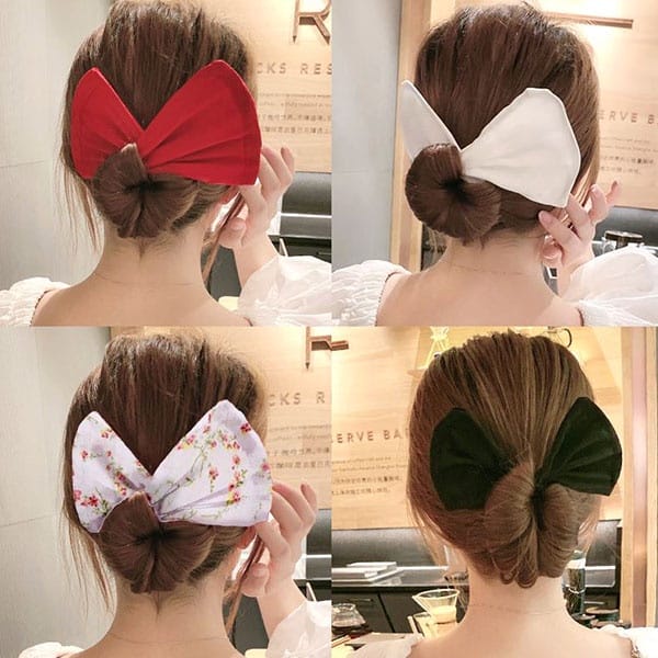 Viral Magic Hair Roll Hairdini Pita Bow Knot Hair Bun Maker Bunmaker Cepol Konde Imlek Sincia China Korea Jepang Japan Korean Kpop Donut Donat Gulungan Rambut Blackpink Twice Red Velvet Itzy Ive Aespa Loona New Jeans Stayc