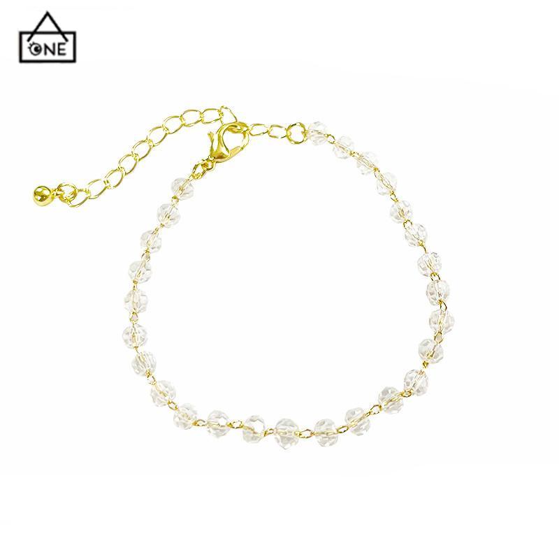 COD❤️Gelang Kristal Fashion Korea Sederhana Wanita Gadis Gelang Perhiasan Aksesoris-A.one