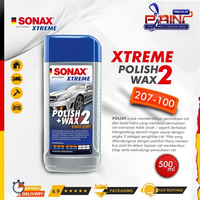 SONAX Xtreme POLISH + WAX 2 207-100 Hybrid NPT 250ml Polish plus Wax