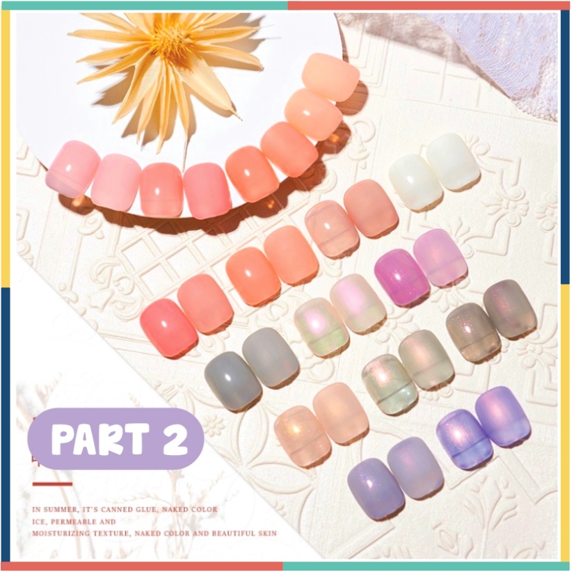 (31-60) RISYAL Solid Nail Gel Cat Kuku Jelly Kutek Gel Polish Mud Painting 5ml KU037