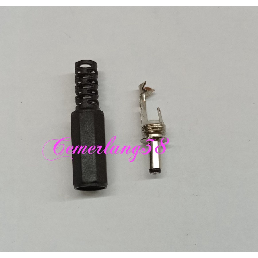 Jack DC buntut 3.5mm x 1.35mm Pria DC Power Socket Jack Solder Connect