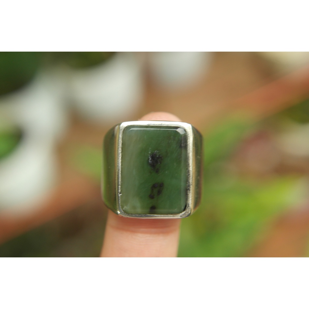 Natural Giok Aceh Ring 8 Kode Y343