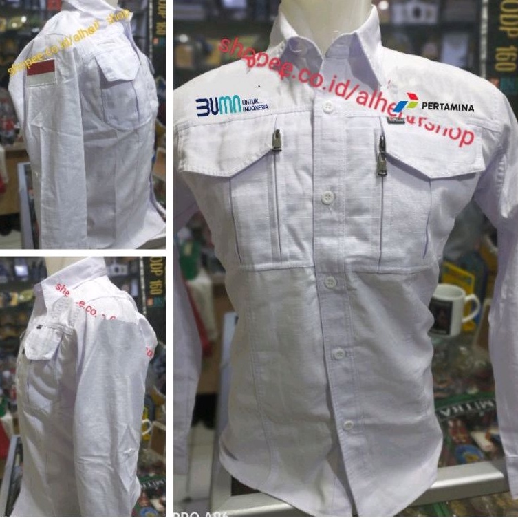 Jual kemeja tactical Pertamina baju tactical Pertamina seragam tactical