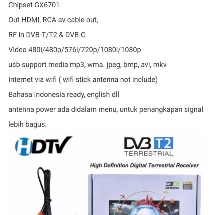 SET TOP BOX HDTV TV Box Digital DVB T2 TV Analog jadi TV Digital Set Top Box