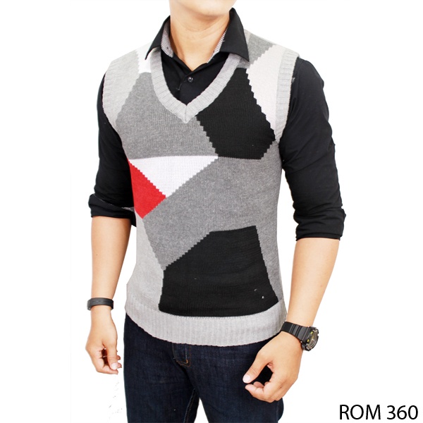 Rompi Casual Pria Rajut Hitam – ROM 448