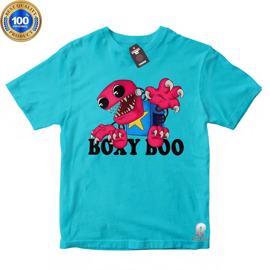 BAJU ANAK KAOS ATASAN ANAK MOTIF BOXY BOO UNISEX Bahan COTTUN (FREE NAMA)