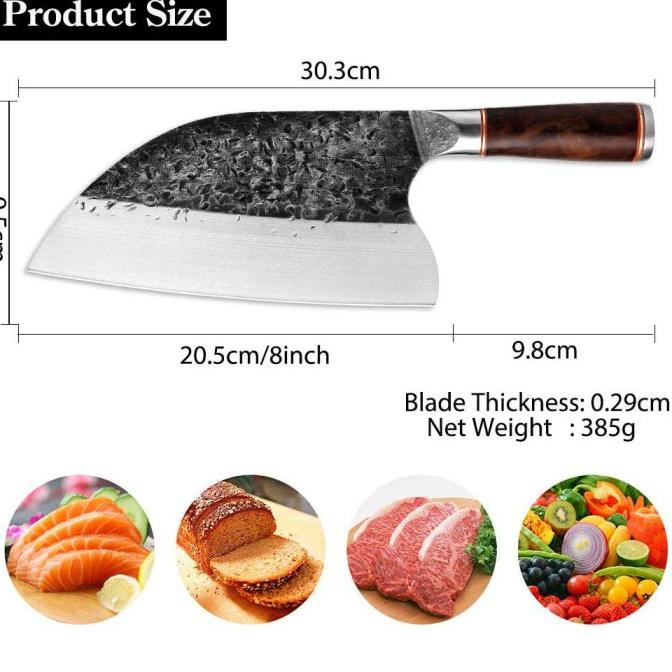 Pisau Dapur Carbon Steel Super Tajam Pemotong Daging Original Jepang